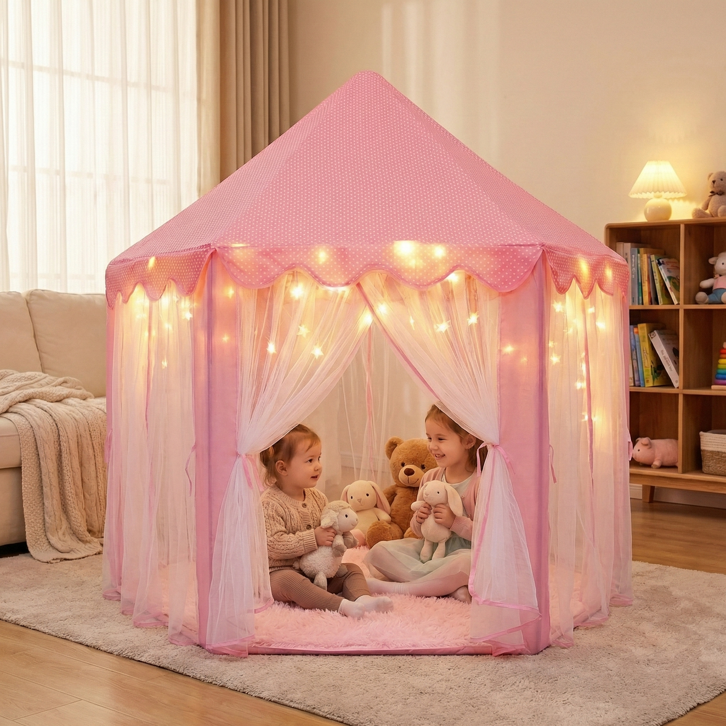 Princess Castle Tent for Girls with Matching Rug – Indoor Playhouse | Orian