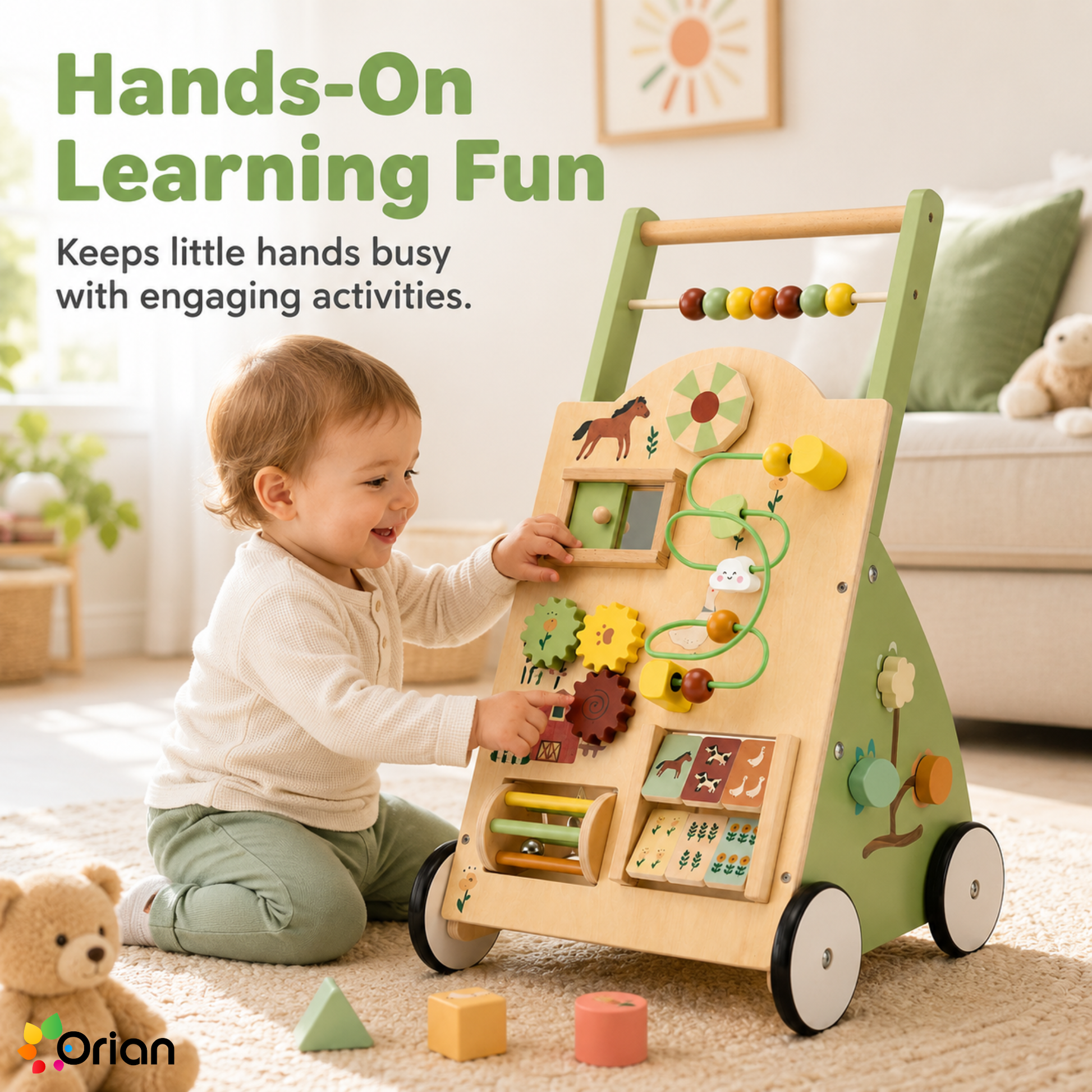 Orian wooden Montessori baby walker