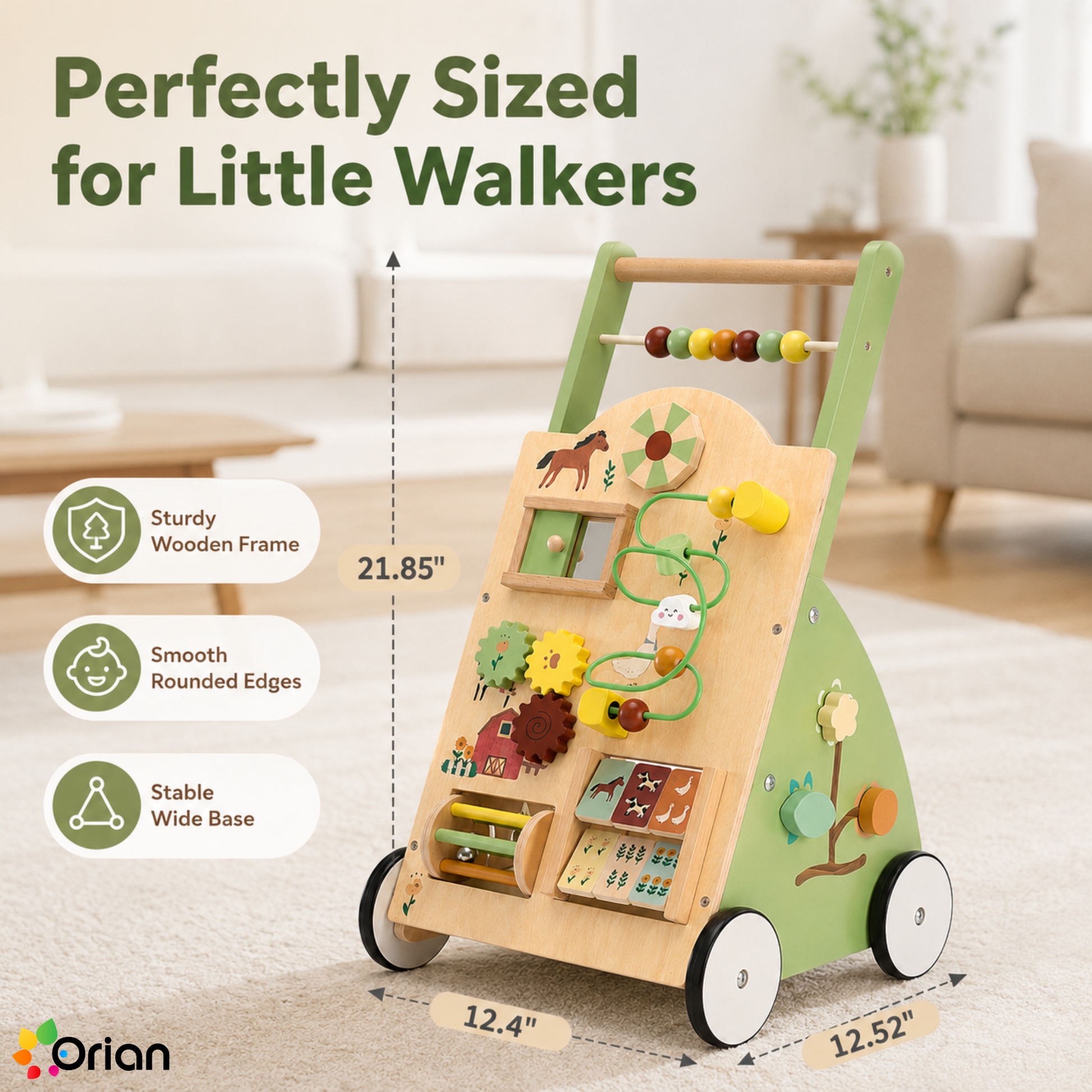 Orian wooden Montessori baby walker