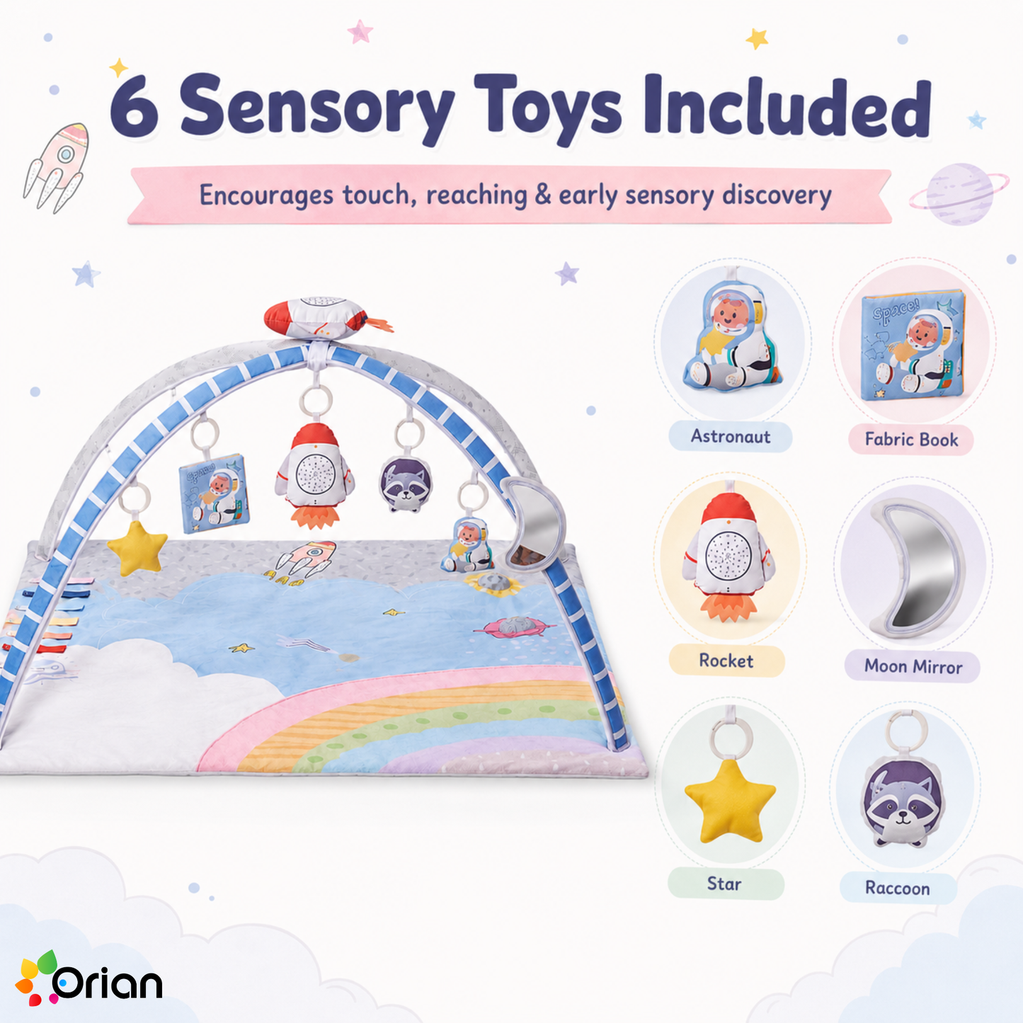 Orian baby activity gym and tummy time play mat