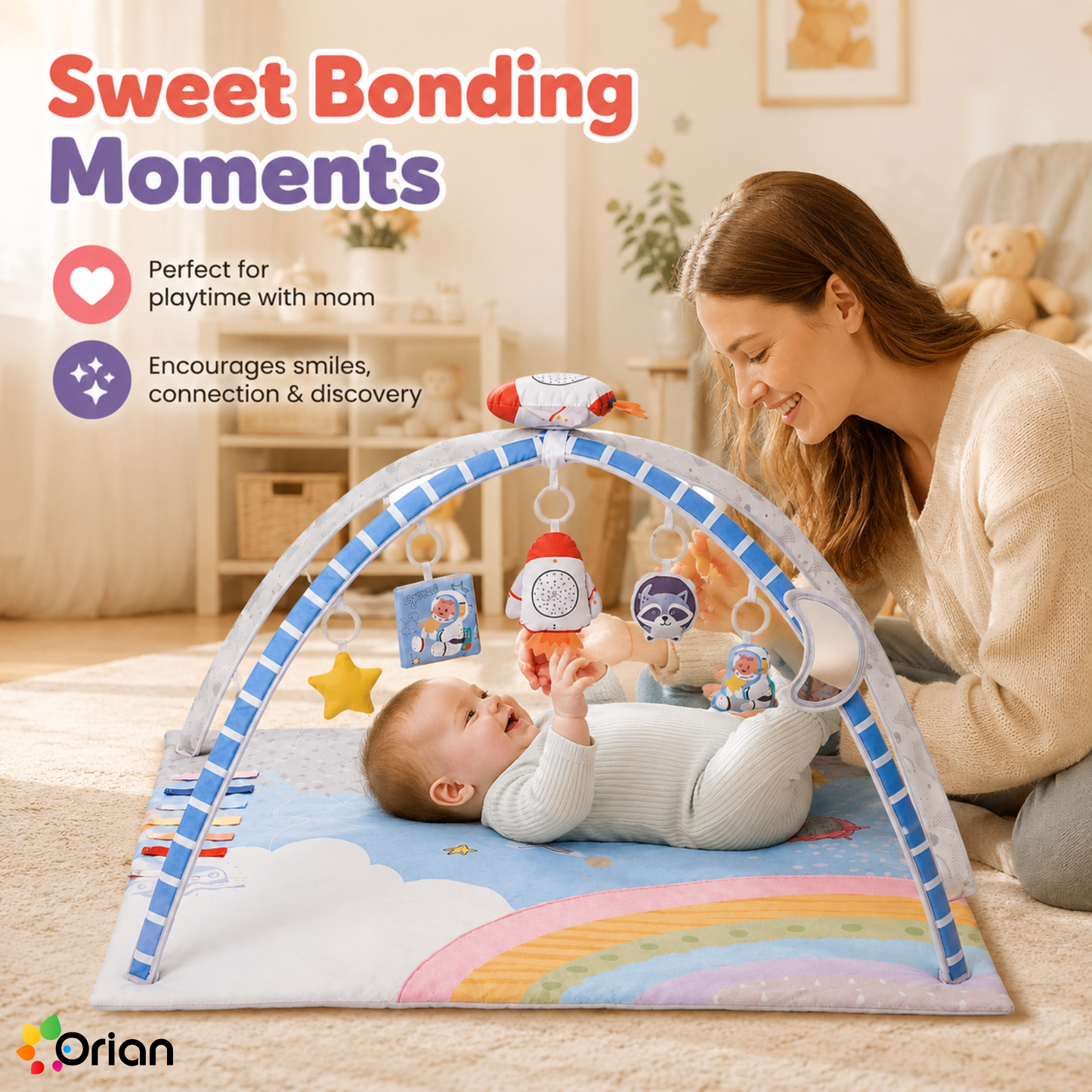 Orian baby activity gym and tummy time play mat