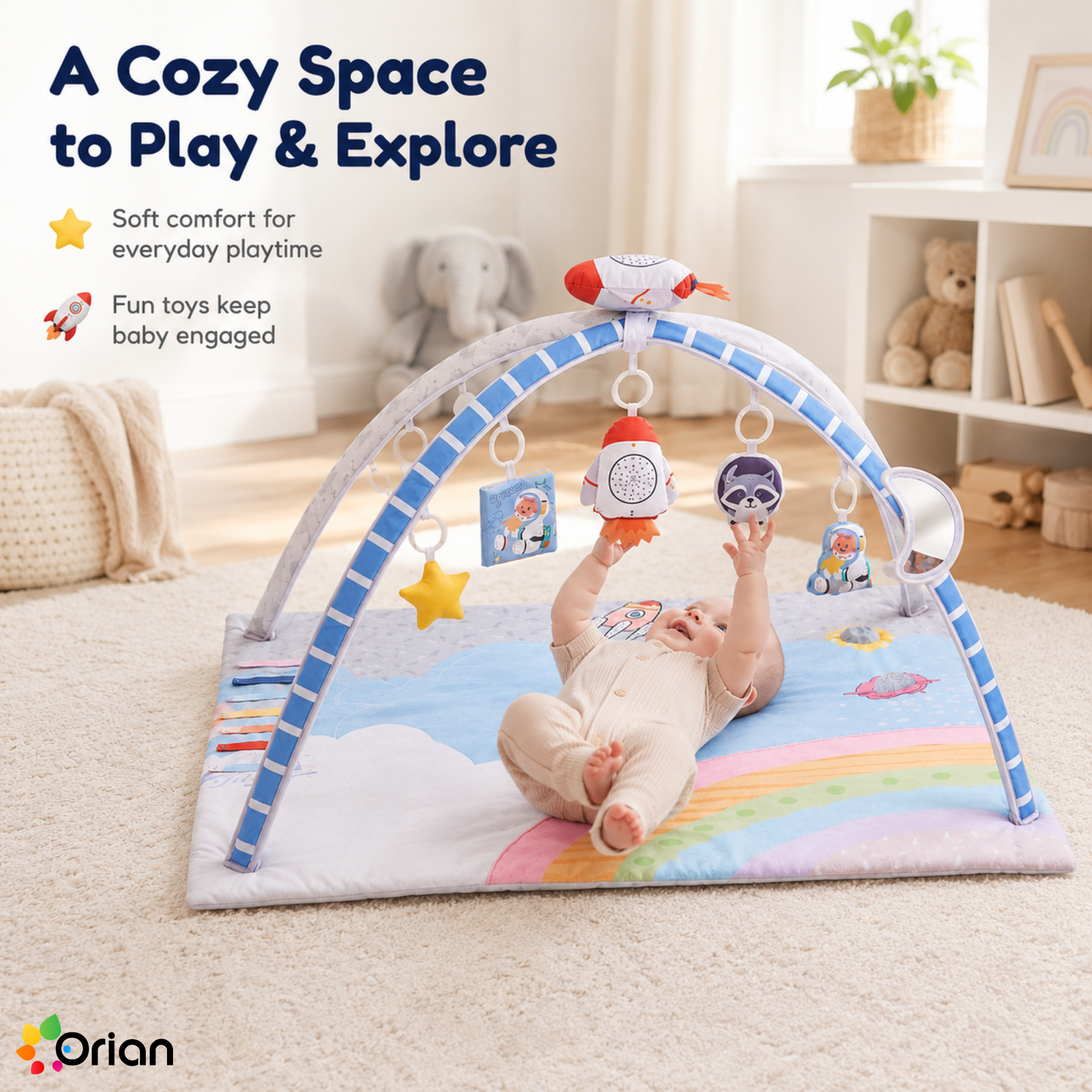 Orian baby activity gym and tummy time play mat