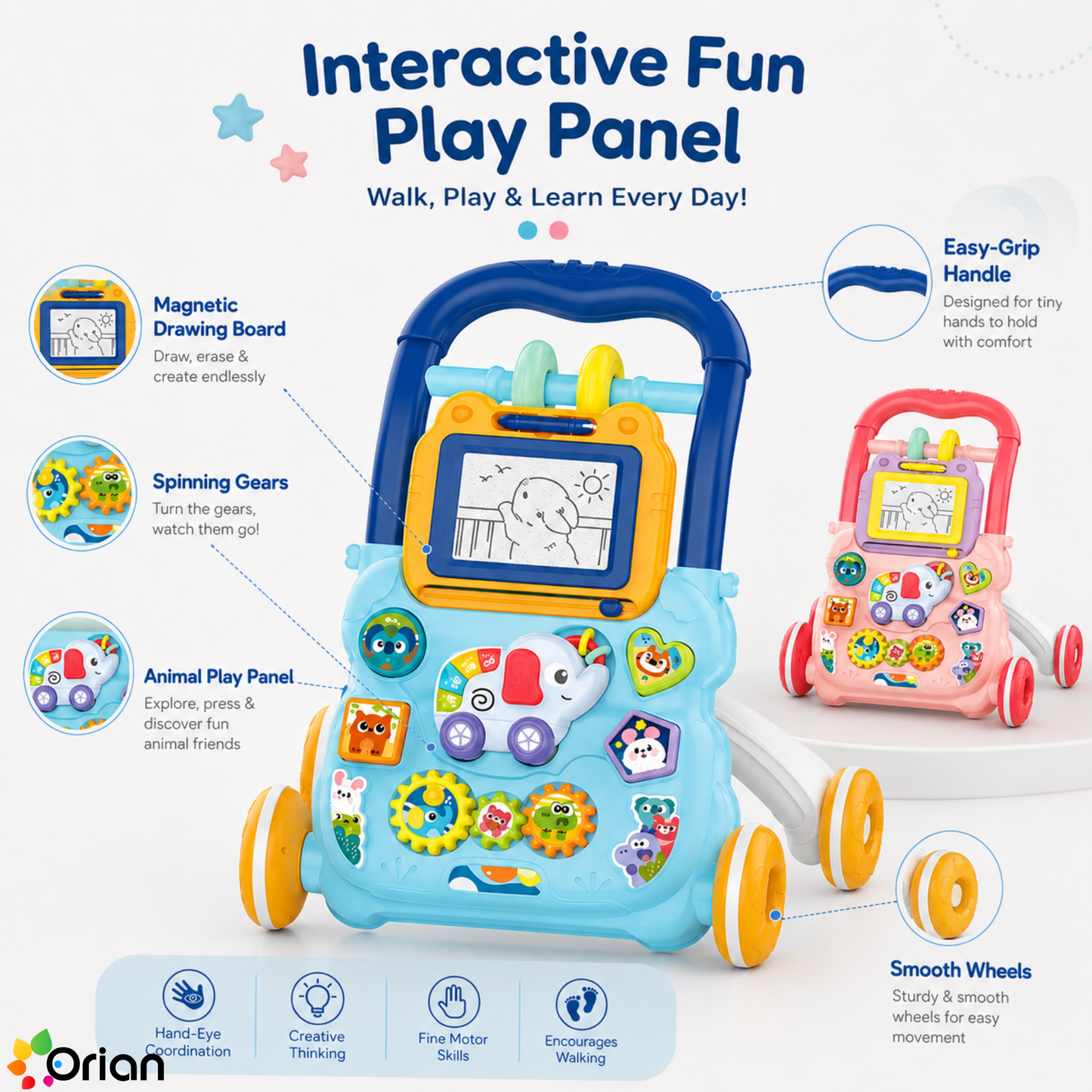 Orian baby musical push walker