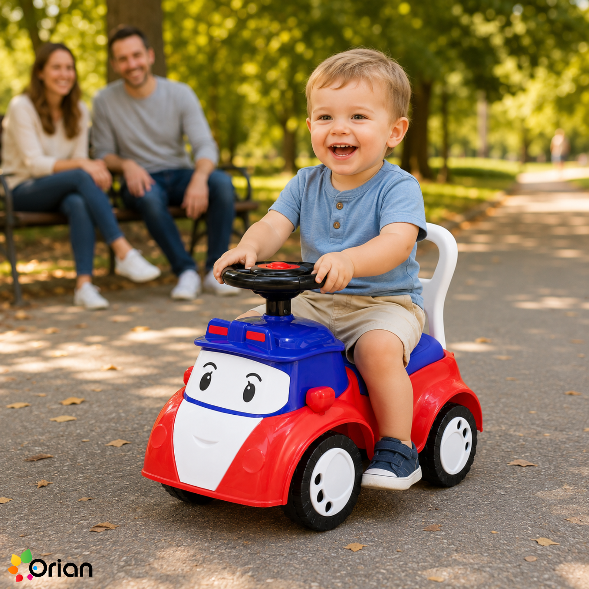 Orian toddler ride-on push car in red