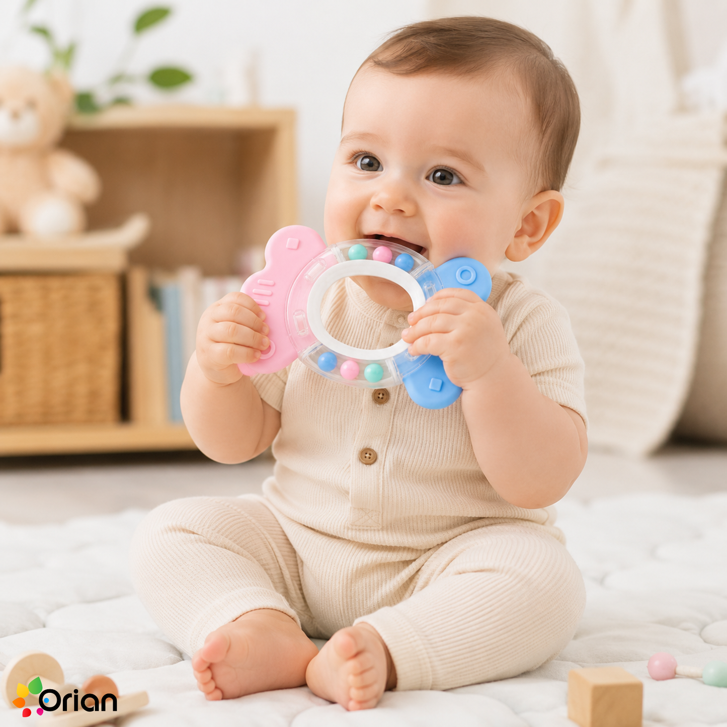 Orian BPA-free baby silicone teething toy