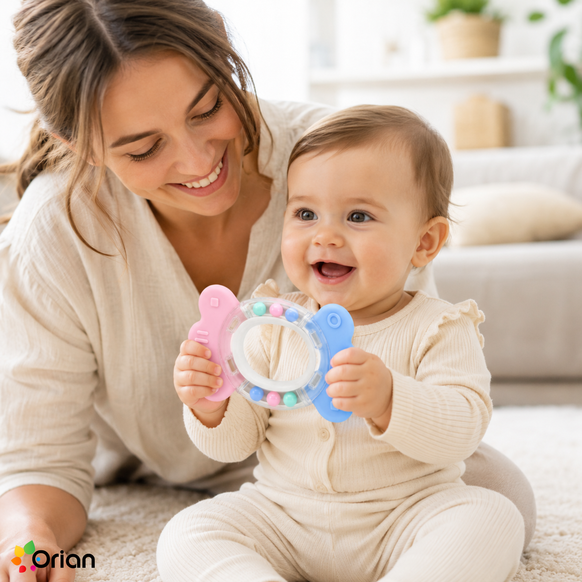 Orian BPA-free baby silicone teething toy