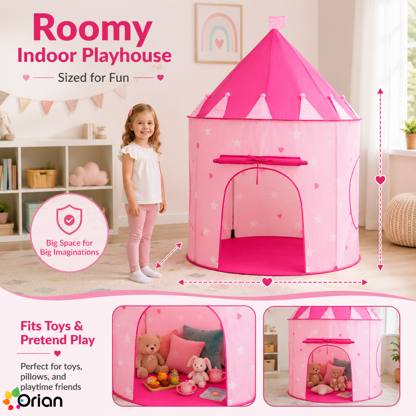 Orian kids yurt play tent for toddlers