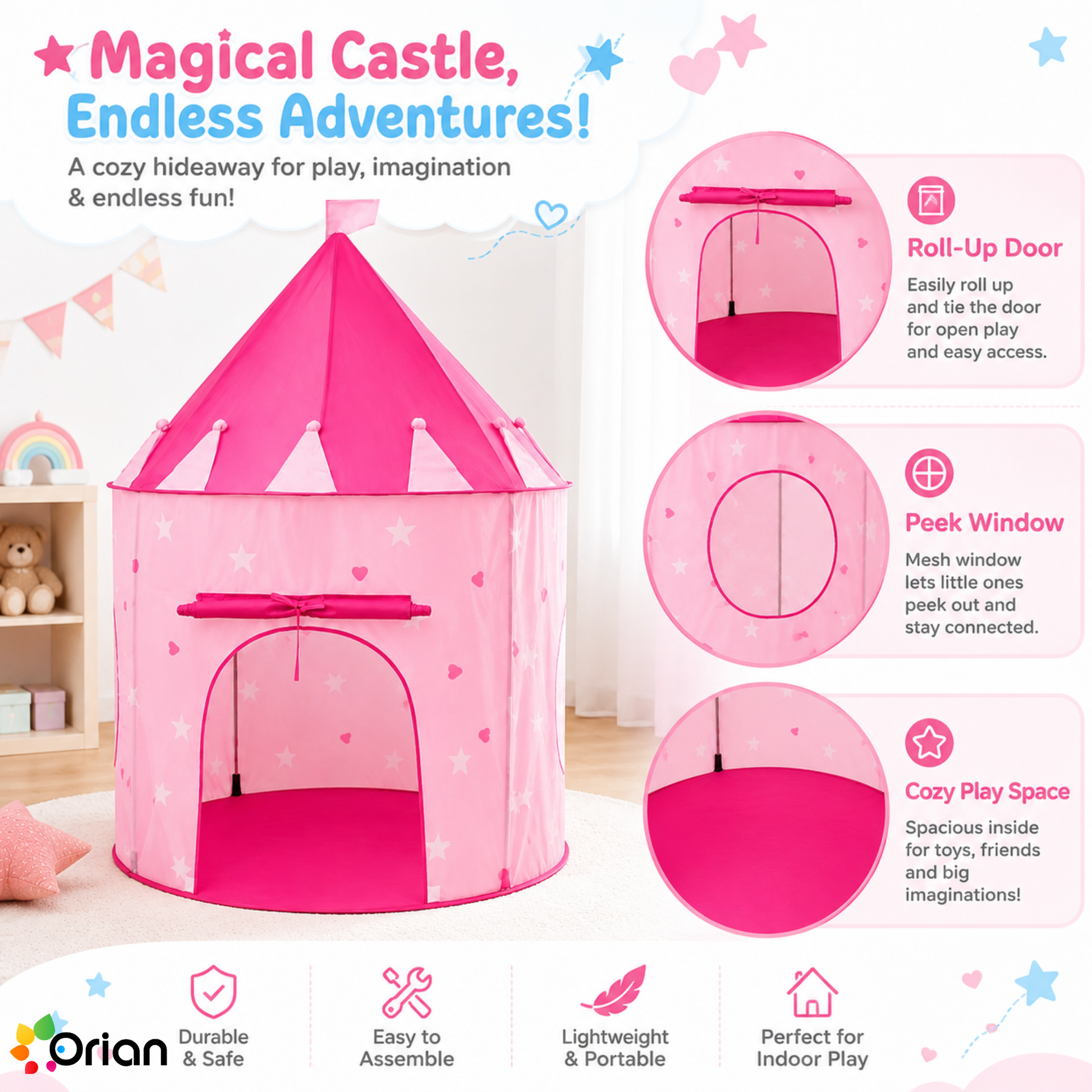 Orian kids yurt play tent for toddlers