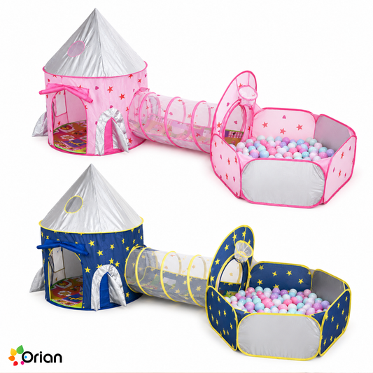 Orian kids castle play tent with ball pool and tunnel